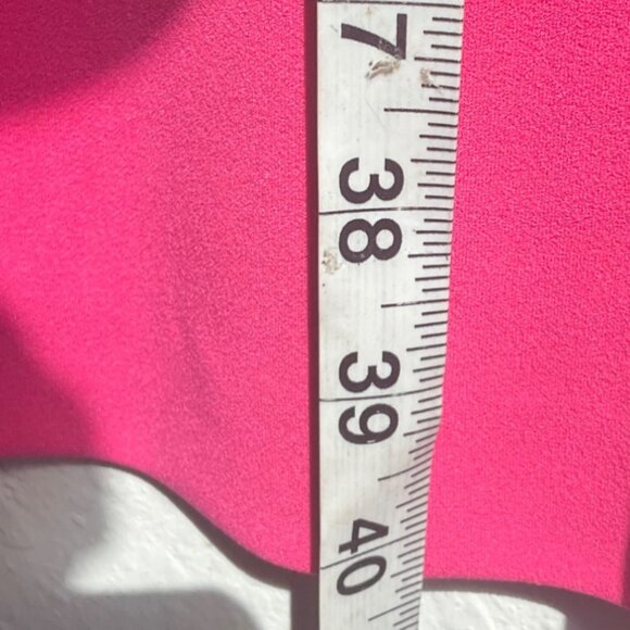 Calvin Klein 10 Fuchsia Pencil Dress Puff Sleeves Hot Pink Lady Like Business - Picture 12 of 15